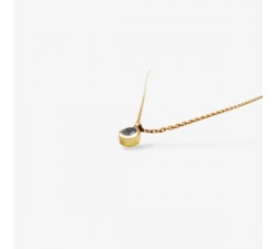 Collier "Emotion" Saphir Bleu Clair Or Jaune 750 - 18 carats