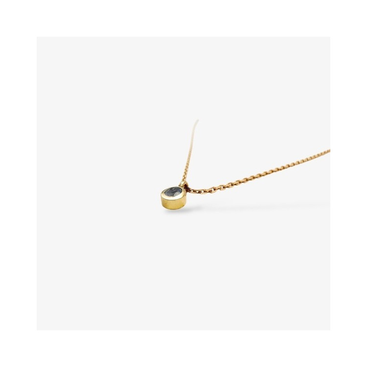 Collier "Emotion" Saphir Bleu Clair Or Jaune 750 - 18 carats