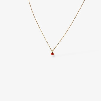 Collier "ÉMOTION" Saphir Orange Or Jaune 750 - 18 carats