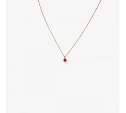 Collier "ÉMOTION" Saphir Orange Or Jaune 750 - 18 carats