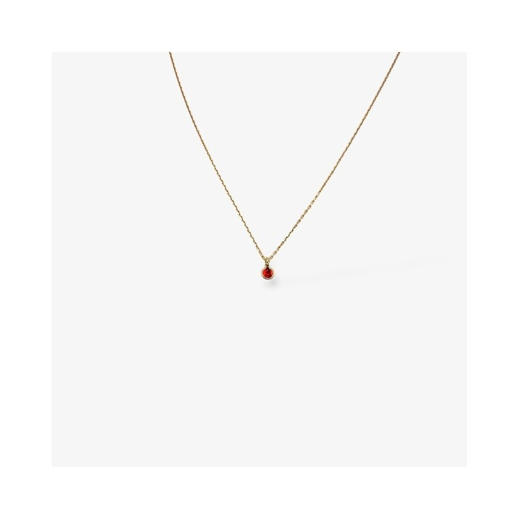 Collier "ÉMOTION" Saphir Orange Or Jaune 750 - 18 carats