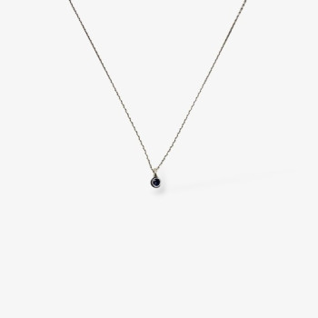 Collier "ÉMOTION" Saphir Violet Or Blanc 750 - 18 carats