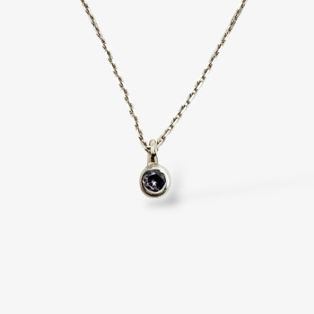 Collier "ÉMOTION" Saphir Violet Or Blanc 750 - 18 carats