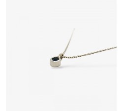 Collier "ÉMOTION" Saphir Violet Or Blanc 750 - 18 carats