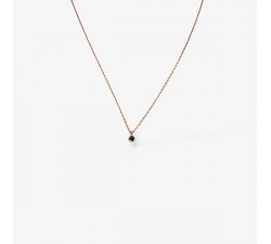 Collier "Emotion" Saphir Vert Or Rose 750 - 18 carats