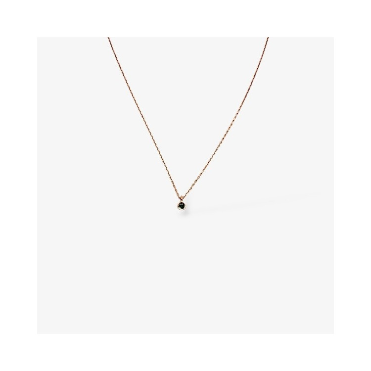Collier "Emotion" Saphir Vert Or Rose 750 - 18 carats