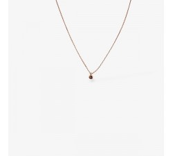 Collier "Emotion" Saphir Marron Or Rose 750 - 18 carats