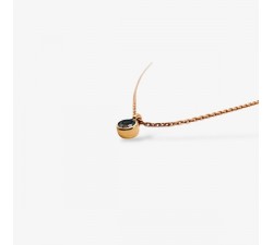 Collier "Emotion" Saphir Marron Or Rose 750 - 18 carats