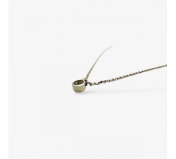 Collier "Emotion" Saphir Jaune Or Blanc 750 - 18 carats