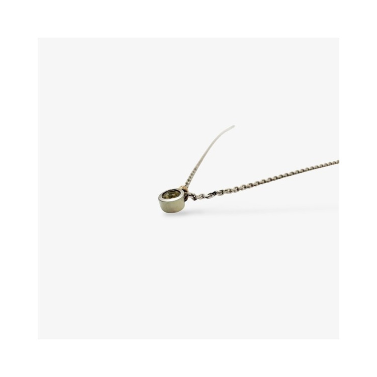 Collier "Emotion" Saphir Jaune Or Blanc 750 - 18 carats