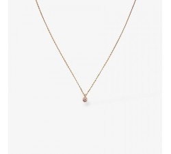 Collier "Emotion" Saphir Rose Or Jaune 750 - 18 carats