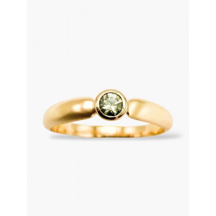 Bague "Emotion" Saphir Jaune Or Jaune 750 - 18 carats