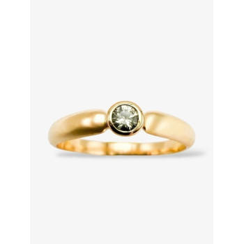 Bague "Emotion" Saphir Jaune Or Rose 750 - 18 carats
