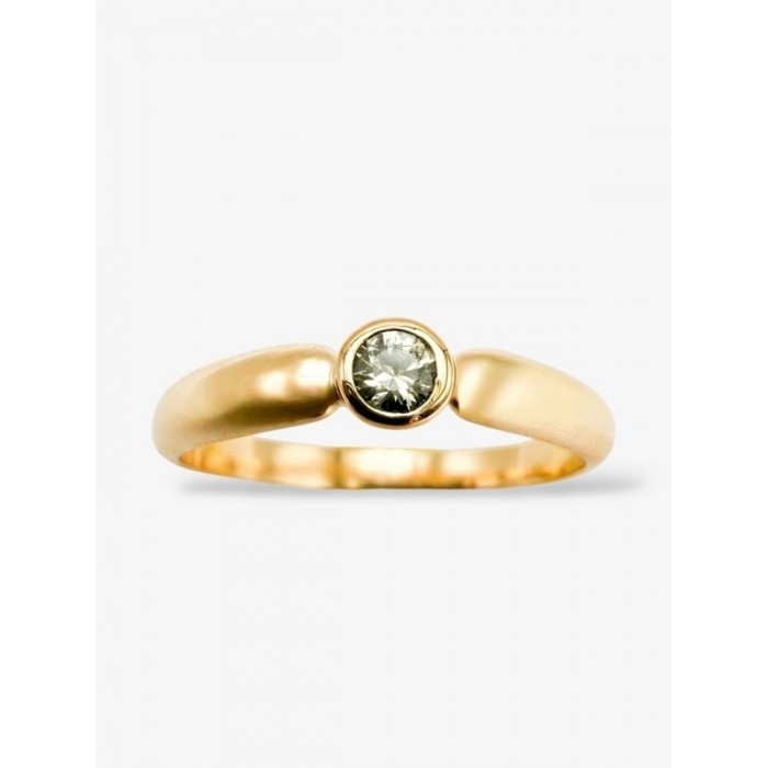 Bague "Emotion" Saphir Jaune Or Rose 750 - 18 carats