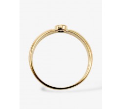 Bague "Emotion" Saphir Jaune Or Rose 750 - 18 carats