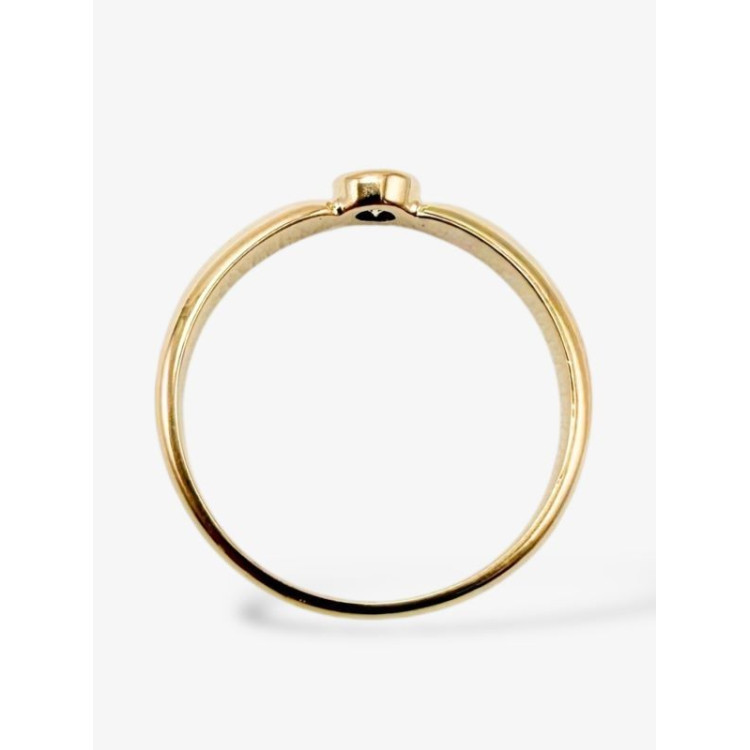 Bague "Emotion" Saphir Jaune Or Rose 750 - 18 carats