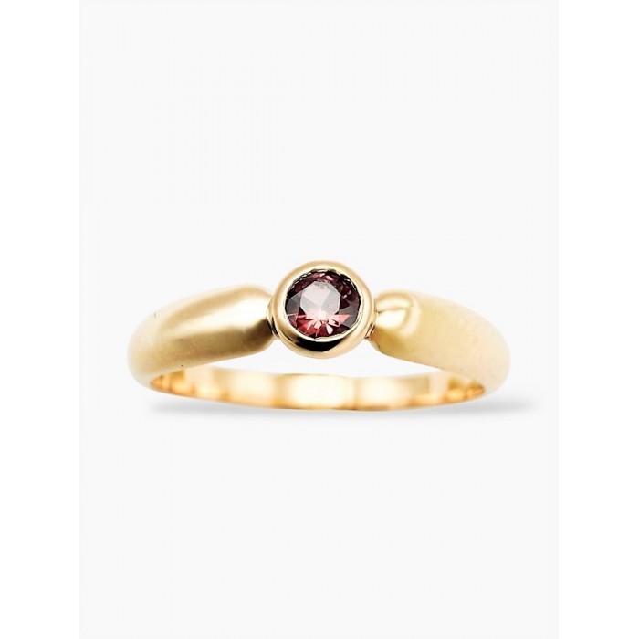 Bague "Emotion" Saphir Rose Or Jaune 750 - 18 carats