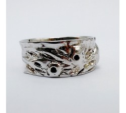 Bague Texturée Argent