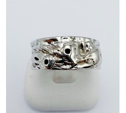 Bague Texturée Argent