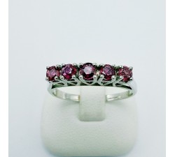 Bague Rubis  Or blanc 750 - 18 carats (Bijou d'Occasion)