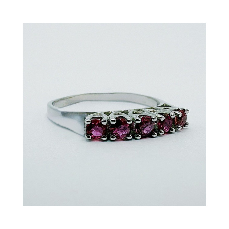 Bague Rubis  Or blanc 750 - 18 carats (Bijou d'Occasion)