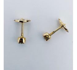 Boucles d'oreilles Puces Diamants 2 x 0.07 ct Or Jaune 750 - 18 carats (Bijou Occasion)