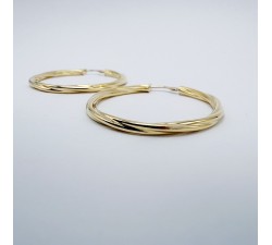 Créoles Torsadées Moyen Modèle Or Jaune 750 - 18 carats