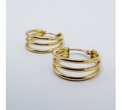 Créoles multi-anneaux Or jaune 750 - 18 carats
