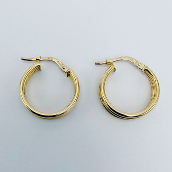 Créoles multi-anneaux Or jaune 750 - 18 carats