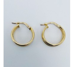 Créoles multi-anneaux Or jaune 750 - 18 carats