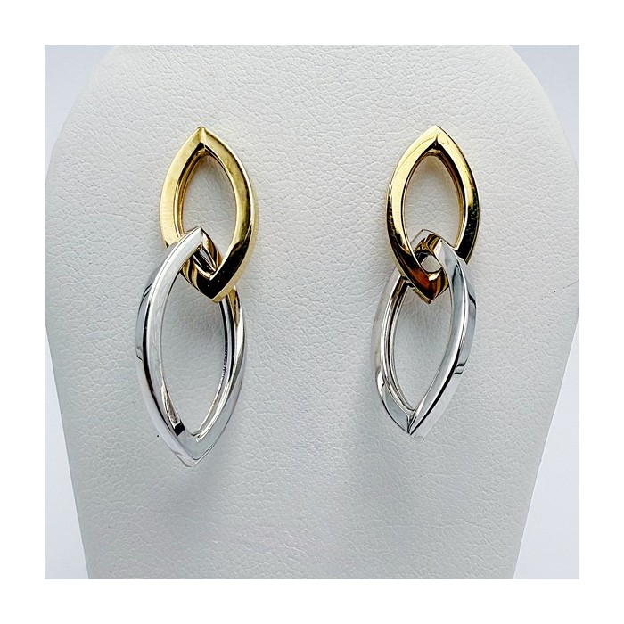 Boucles d'Oreilles Bicolores Or 750 - 18 carats Boucles d'Oreilles Bicolores Or 750 - 18 carats