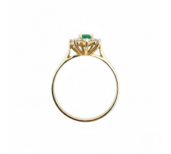 Bague "Little Lady" Emeraude Diamants Or Jaune 750 - 18 carats