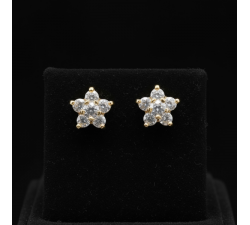 Boucles d'oreilles Lady Flower Diamants Or Jaune 750 - 18 carats