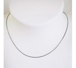 Chaîne 50 cm Maille Vénitienne Or Blanc 750 - 18 carats 1.90 grammes