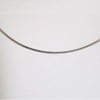 Chaîne 50 cm Maille Vénitienne Or Blanc 750 - 18 carats 1.90 grammes