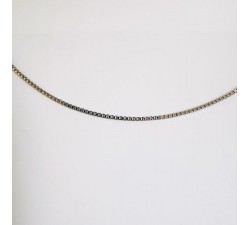 Chaîne 50 cm Maille Vénitienne Or Blanc 750 - 18 carats 1.90 grammes