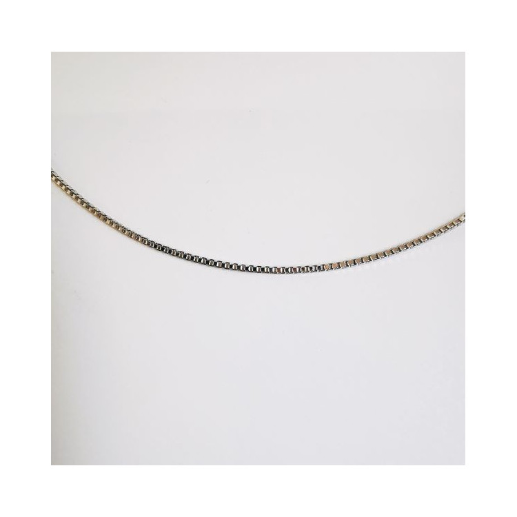 Chaîne 50 cm Maille Vénitienne Or Blanc 750 - 18 carats 1.90 grammes