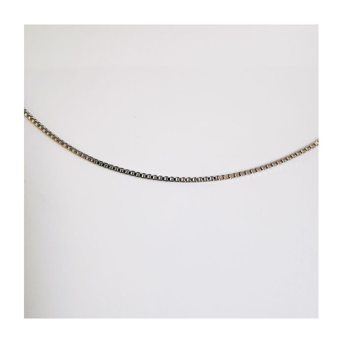 Chaîne 50 cm Maille Vénitienne Or Blanc 750 - 18 carats 1.90 grammes