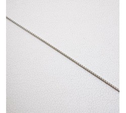 Chaîne 50 cm Maille Vénitienne Or Blanc 750 - 18 carats 1.90 grammes