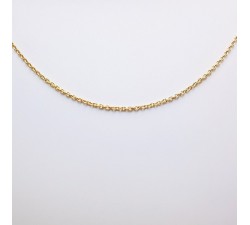 Chaîne 50 cm Or Jaune 750 - 18 carats Maille Forçat Rond 2.30 grammes