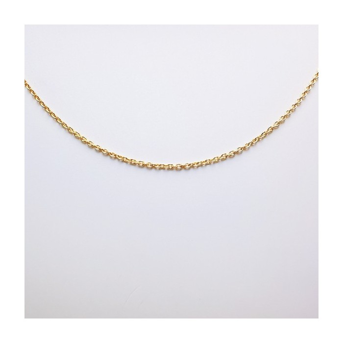Chaîne 50 cm Or Jaune 750 - 18 carats Maille Forçat Rond 2.30 grammes