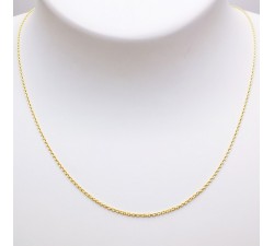 Chaîne 50 cm Or Jaune 750 - 18 carats Maille Forçat Rond 2.30 grammes