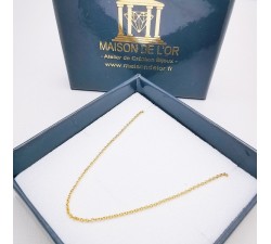 Chaîne 50 cm Or Jaune 750 - 18 carats Maille Forçat Rond 2.30 grammes