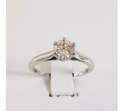 Solitaire Diamant 0.76ct Or blanc 750 - 18 carats