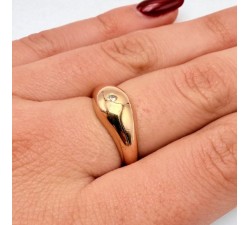 Bague Jonc Diamant 0.03 ct Or Jaune 750 - 18 carats (Bijou d'occasion)