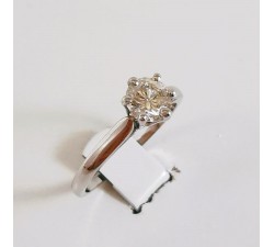 Solitaire Diamant 0.76ct Or blanc 750 - 18 carats