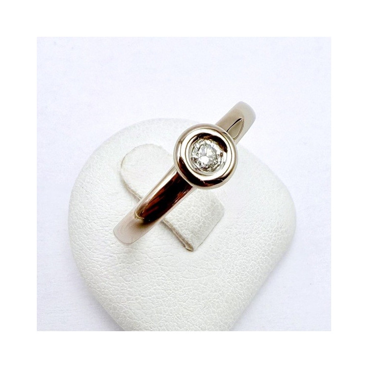 Bague Solitaire Diamant 0.10 ct Or Blanc 750 - 18 carats (Bijou d'occasion)