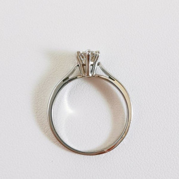 Bague Solitaire Diamant 0.76ct Or blanc 750 - 18 carats