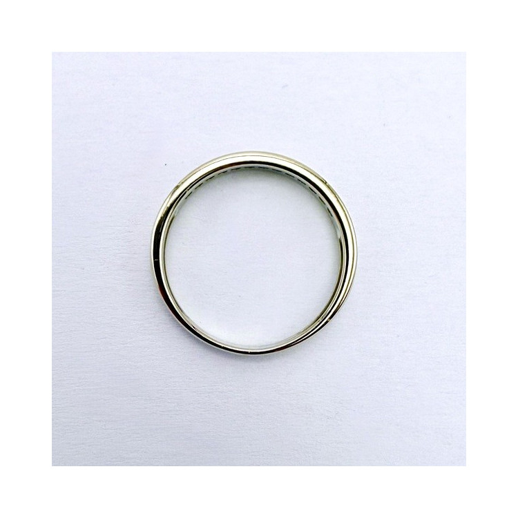 Demi alliance Diamants 0.13 ct Or Blanc 750 - 18 carats (Bijou Occasion)