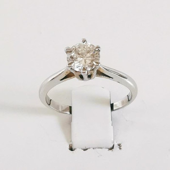 Bague Solitaire Diamant 0.56 carat Or Blanc 750 - 18 carats